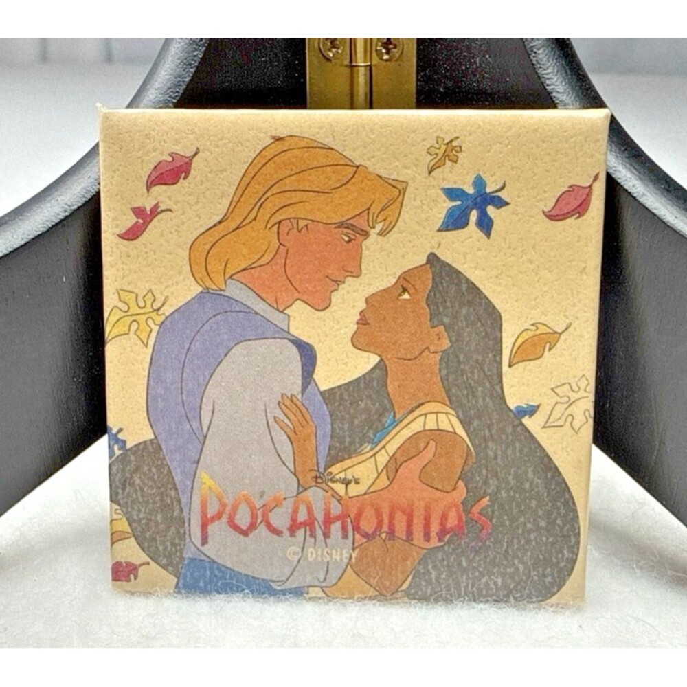 Disney Pocahontas John Smith Pinback Button Movie Release Vintage